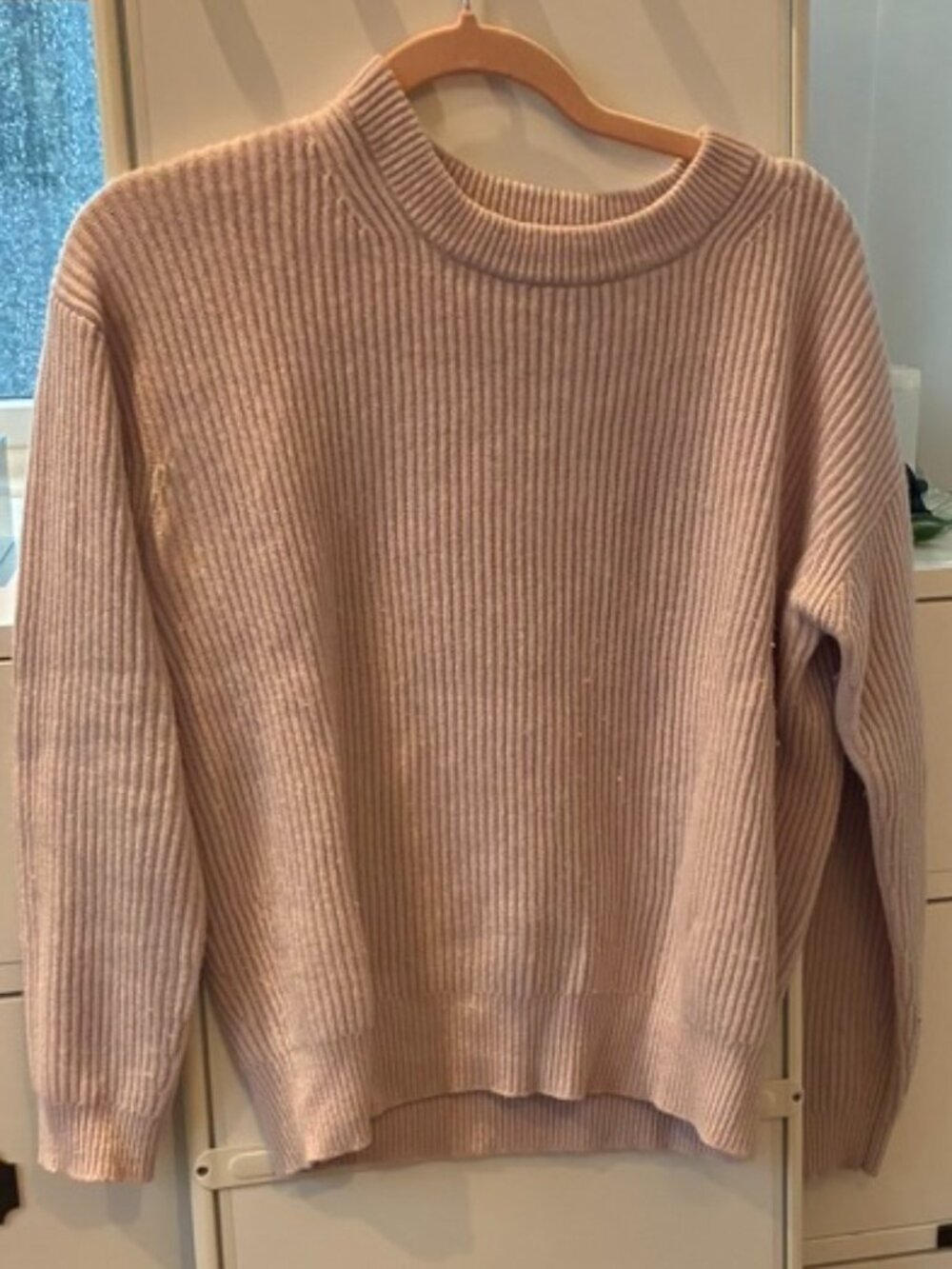 Everlane Lavender Alpaca Ribbed Crewneck Sweater - Small